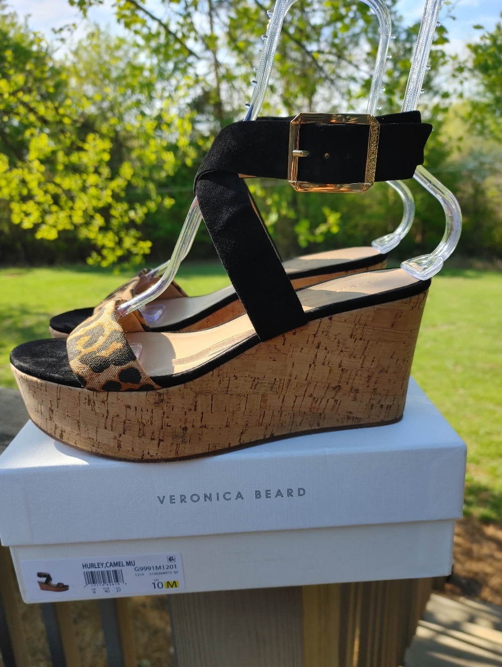Veronica Beard HURLEY Suede & Leather Platform Sandal 10 - Picture 10 of 16